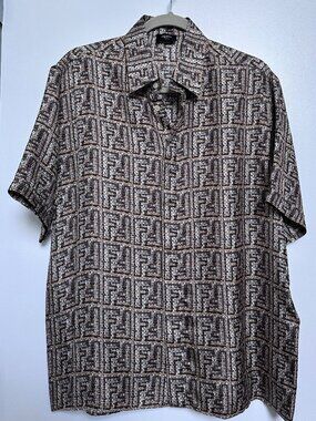 FENDI - SILK SHORT SLEEVE BUTTON DOWN